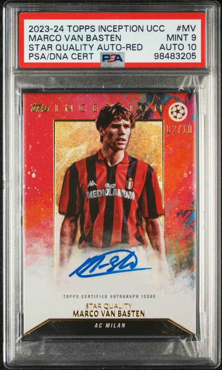 2023-24 TOPPS INCEPTION UEFA CLUB COMPETITIONS STAR QUALITY AUTOGRAPHS #MV MARCO VAN BASTEN STAR QUALITY AUTO-RED
