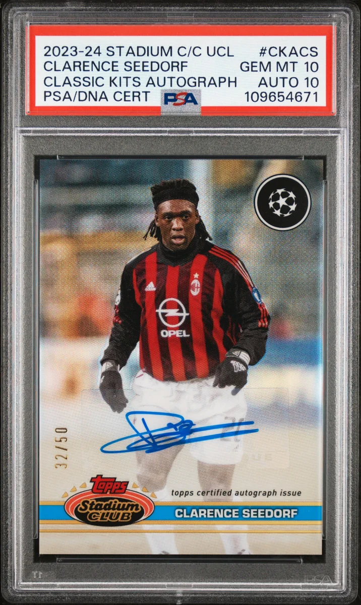 2023-24 TOPPS STADIUM CLUB CHROME UEFA CLUB COMPETITIONS CLASSIC KITS AUTOGRAPHS #CKACS CLARENCE SEEDORF