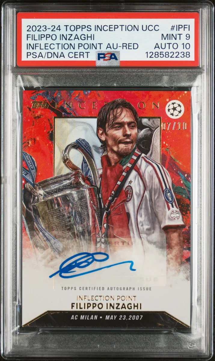 2023 TOPPS INCEPTION UEFA CLUB COMPETITIONS INFLECTION POINT AUTOGRAPHS #IPFI FILIPPO INZAGHI INFLECTION POINT AU-RED