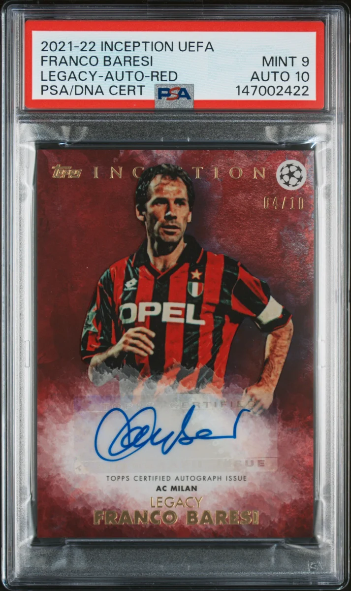 2021 TOPPS INCEPTION UEFA CLUB COMPETITIONS FRANCO BARESI LEGACY-AUTO-RED