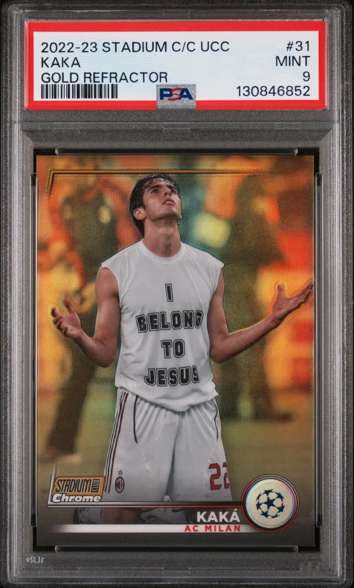 2022-23 TOPPS STADIUM CLUB CHROME UEFA CLUB COMPETITIONS #31 KAKA GOLD REFRACTOR