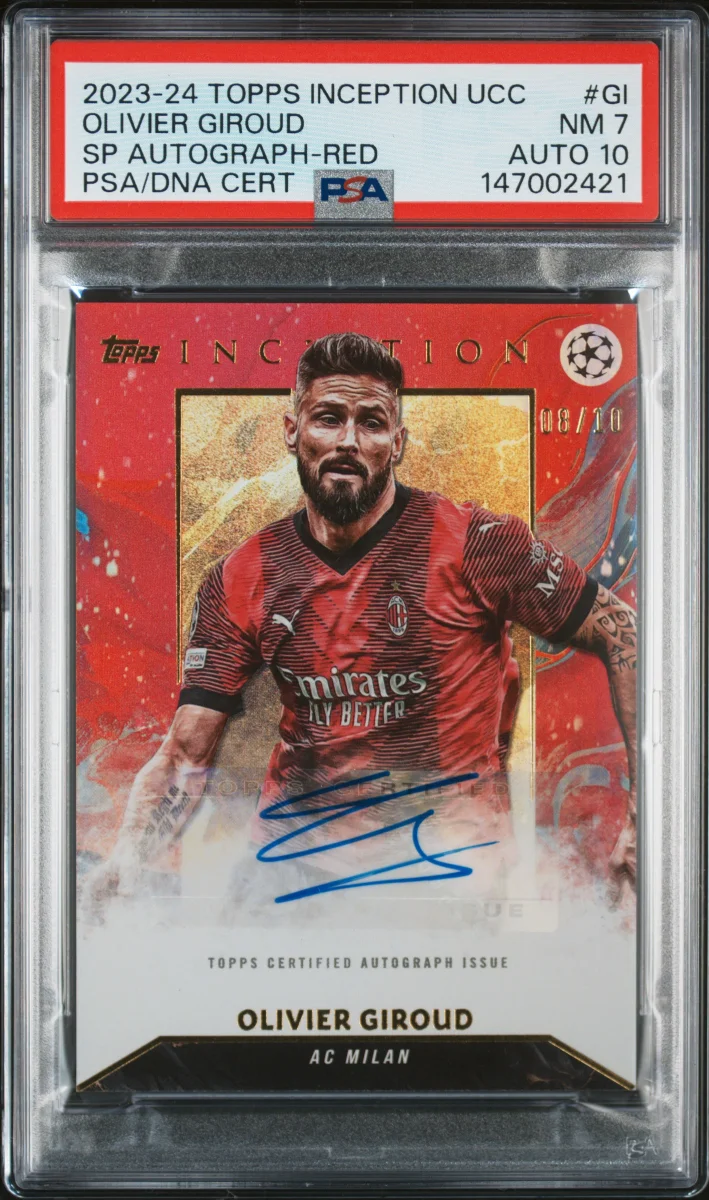 2023 TOPPS INCEPTION UEFA CLUB COMPETITIONS SHORT PRINT AUTOGRAPHS #GI OLIVIER GIROUD SP AUTOGRAPH-RED