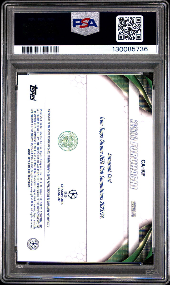 2023-23 Topps UCL Japan Ed Kyogo Furuhashi Chr Auto-Superfractor 1/1  back