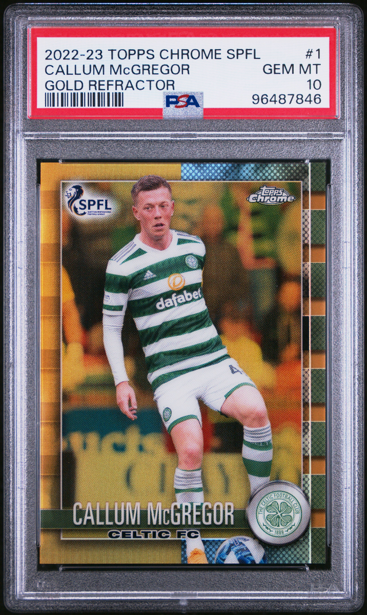 2022-23 TOPPS CHROME SPFL CALLUM MCGREGOR GOLD REFRACTOR