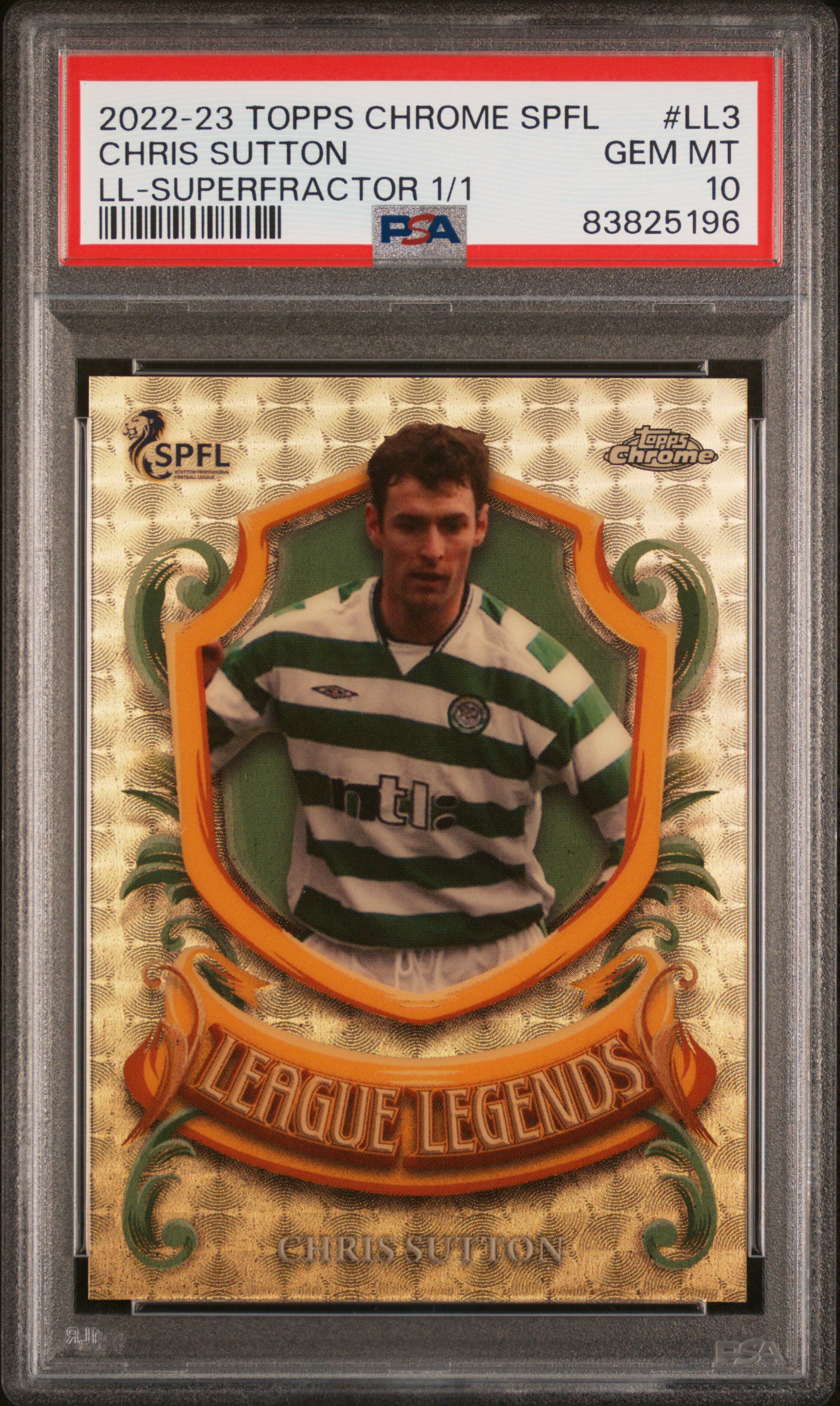 Chris Sutton 2022-23 SPFL Chrome League Legends Superfractor 1/1