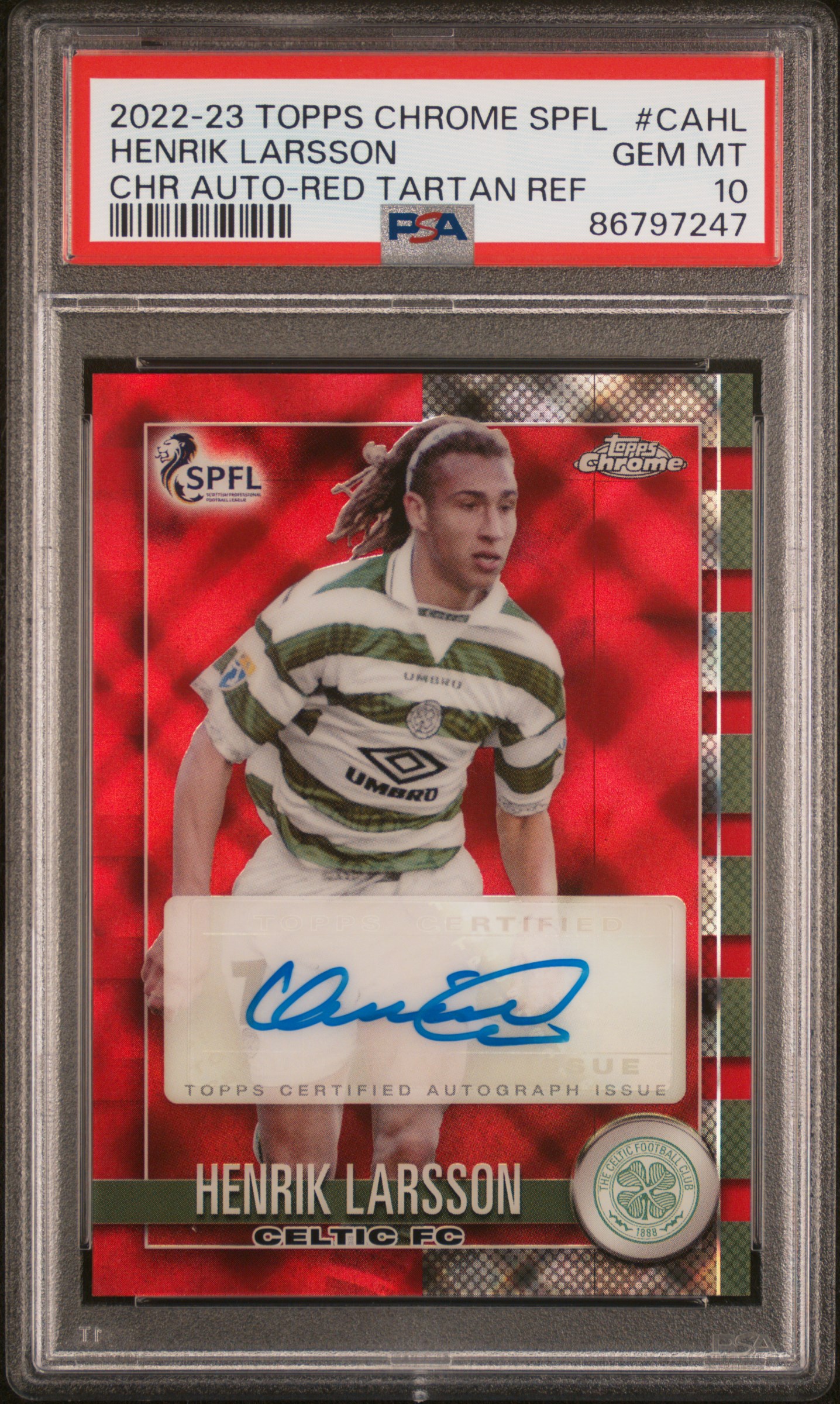 Henrik Larsson 2022-23 SPFL Chrome Res /5 Auto