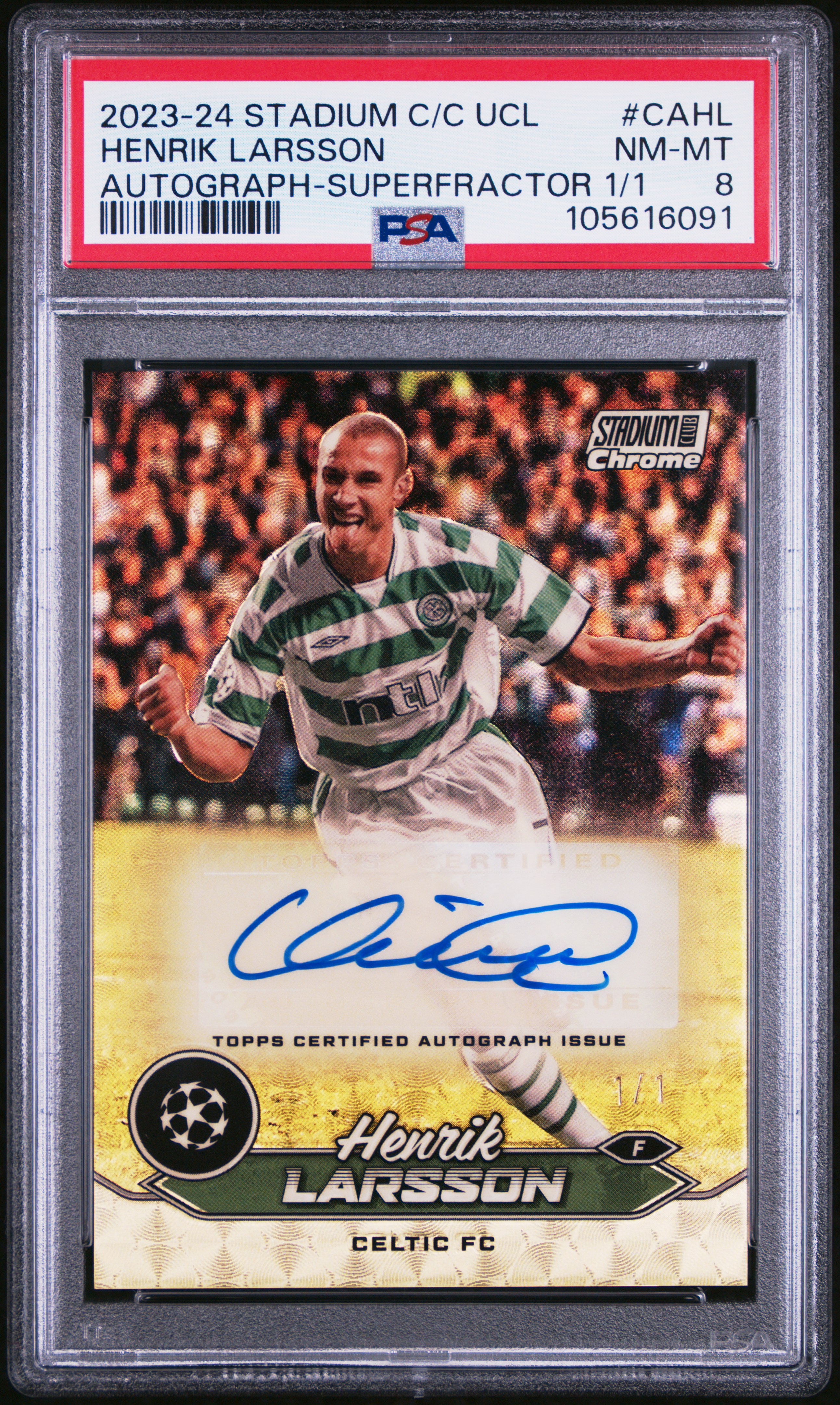 2023-24 Henrik Larsson Stadium Club Superfractor 