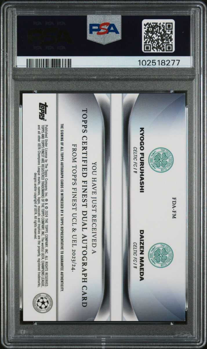 2023-24 FINEST UCC FURUHASHI/MAEDA DUAL AUTO-RED REFRACTOR back