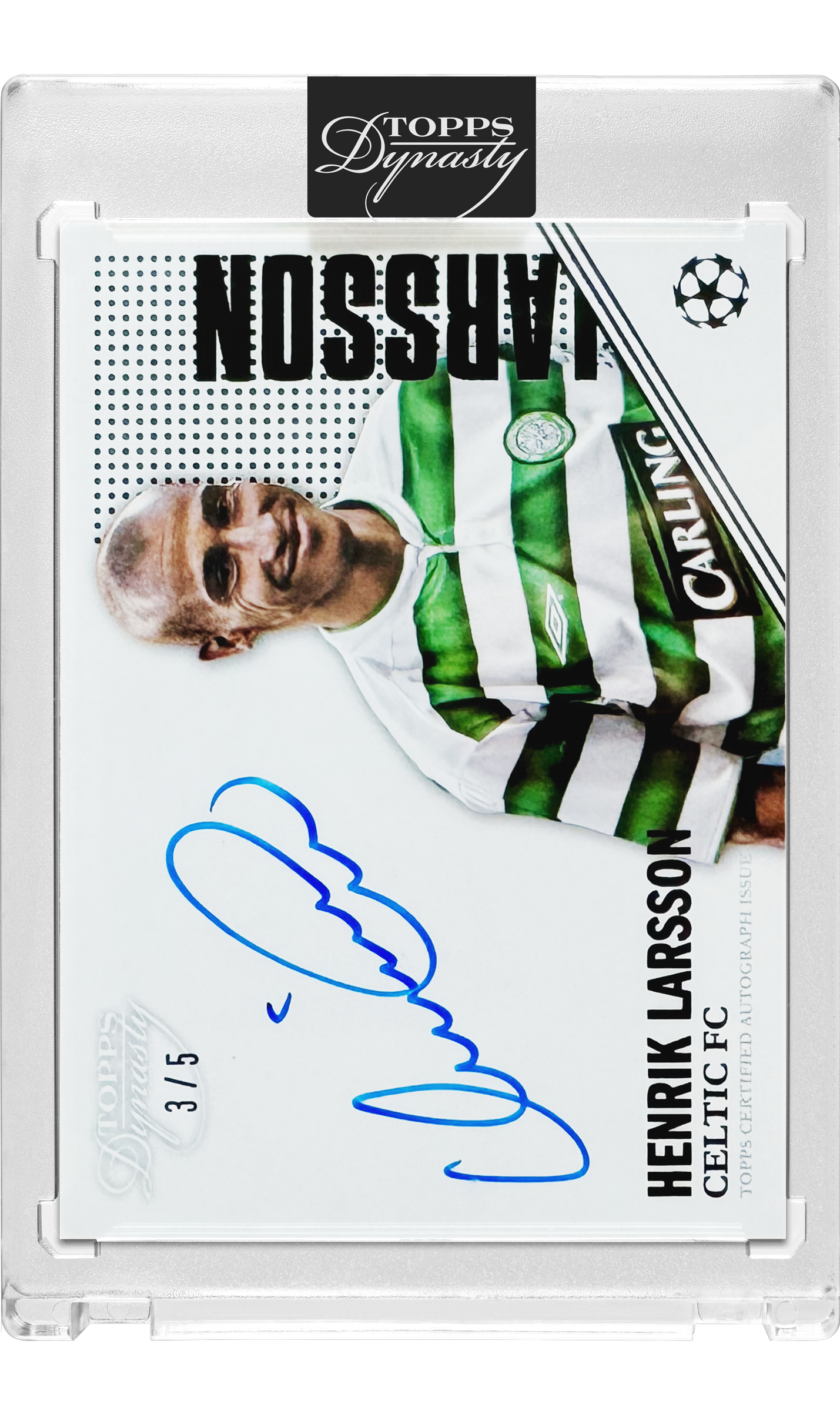 Henrik Larsson 2022-23 UCL Dynasty Auto /5 back