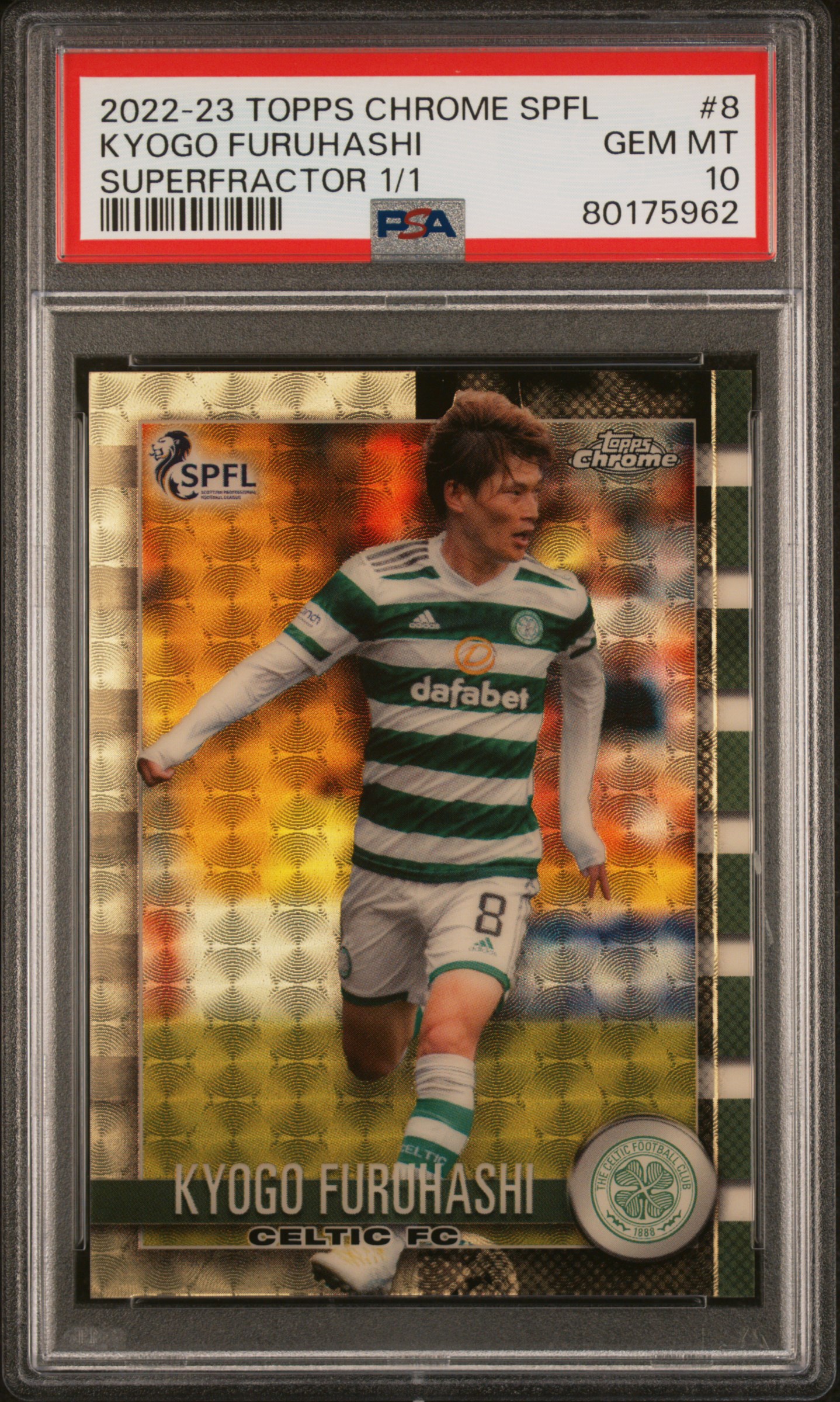 Kyogo Furuhashi 2022-23 SPFL Chrome Superfractor 1/1