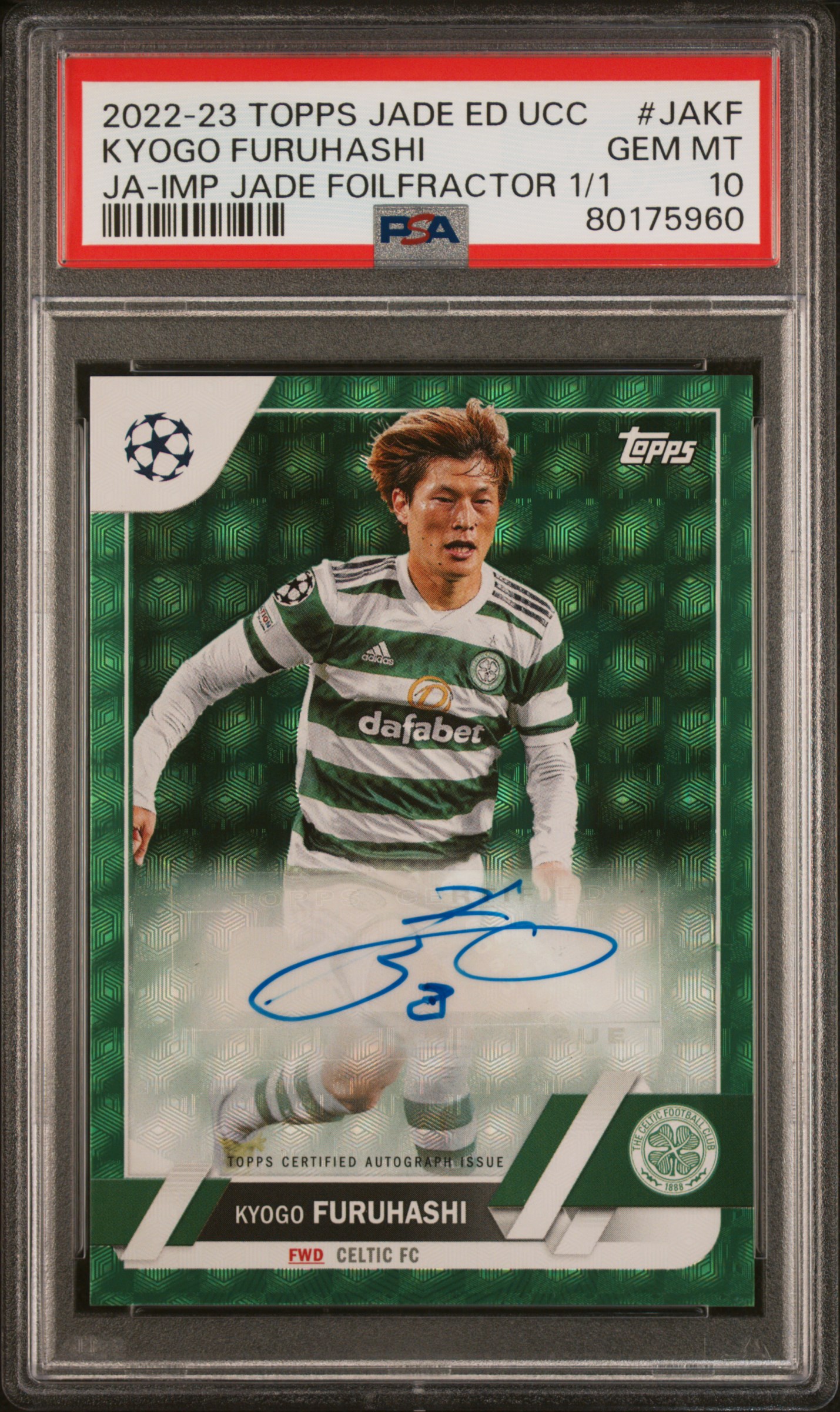 Kyogo Furuhashi 2022-23 UCC Jade Imperial Foilfractor 1/1 Auto