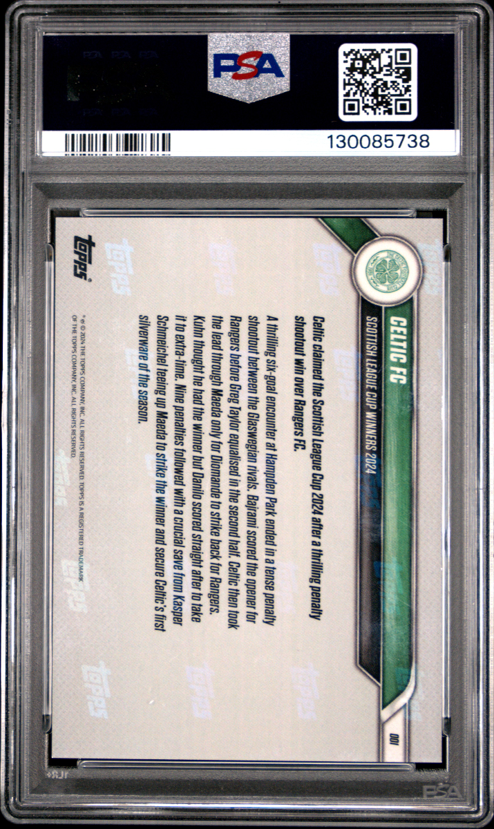 2024-25 TOPPS NOW CELTIC FC SPFL WINNERS 2024 GOLD 1/1 back