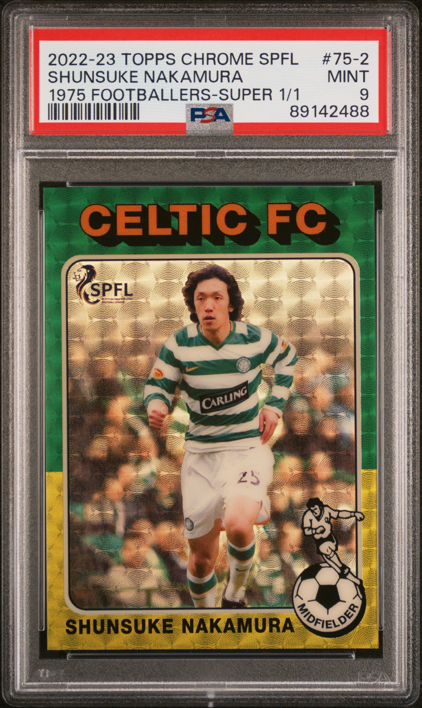 2022-23 SPFL Chrome Shunsuke Nakamura 1975 Footballers 1/1 