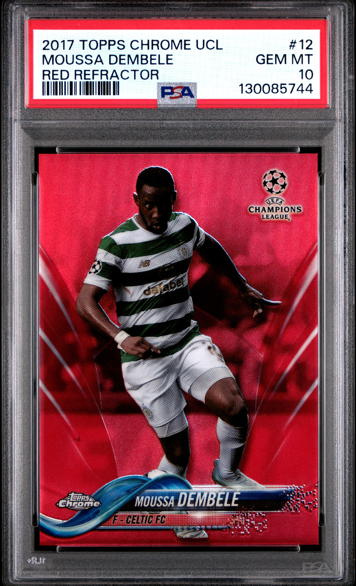 2017 TOPPS CHROME UCL MOUSSA DEMBELE RED REFRACTOR
