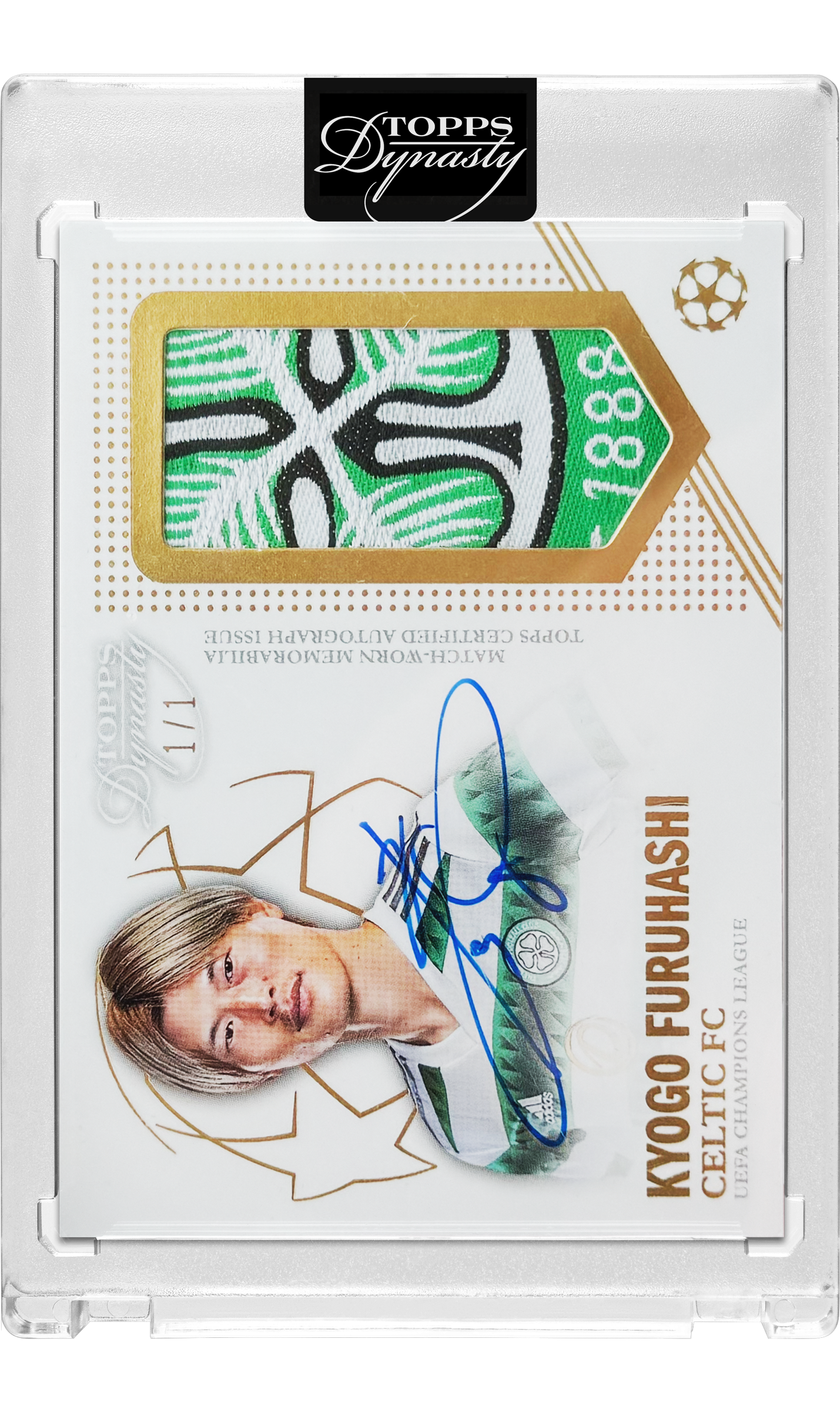 Kyogo Furuhashi 2022-23 UCL Dynasty Patch Auto 1/1 back