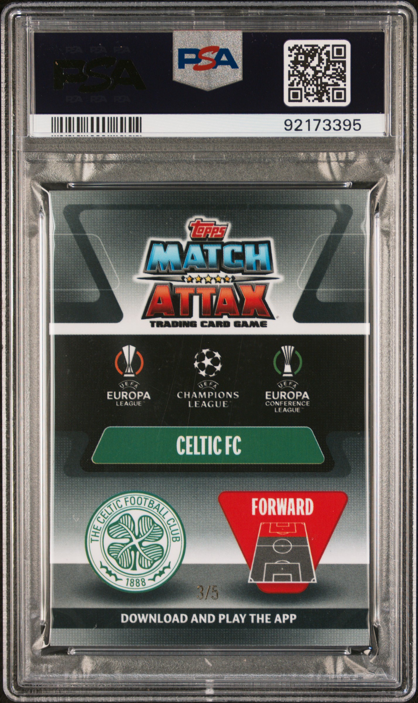 Henrik Larsson 2021 Topps Chrome Match Attax Red Wave /5 Auto back