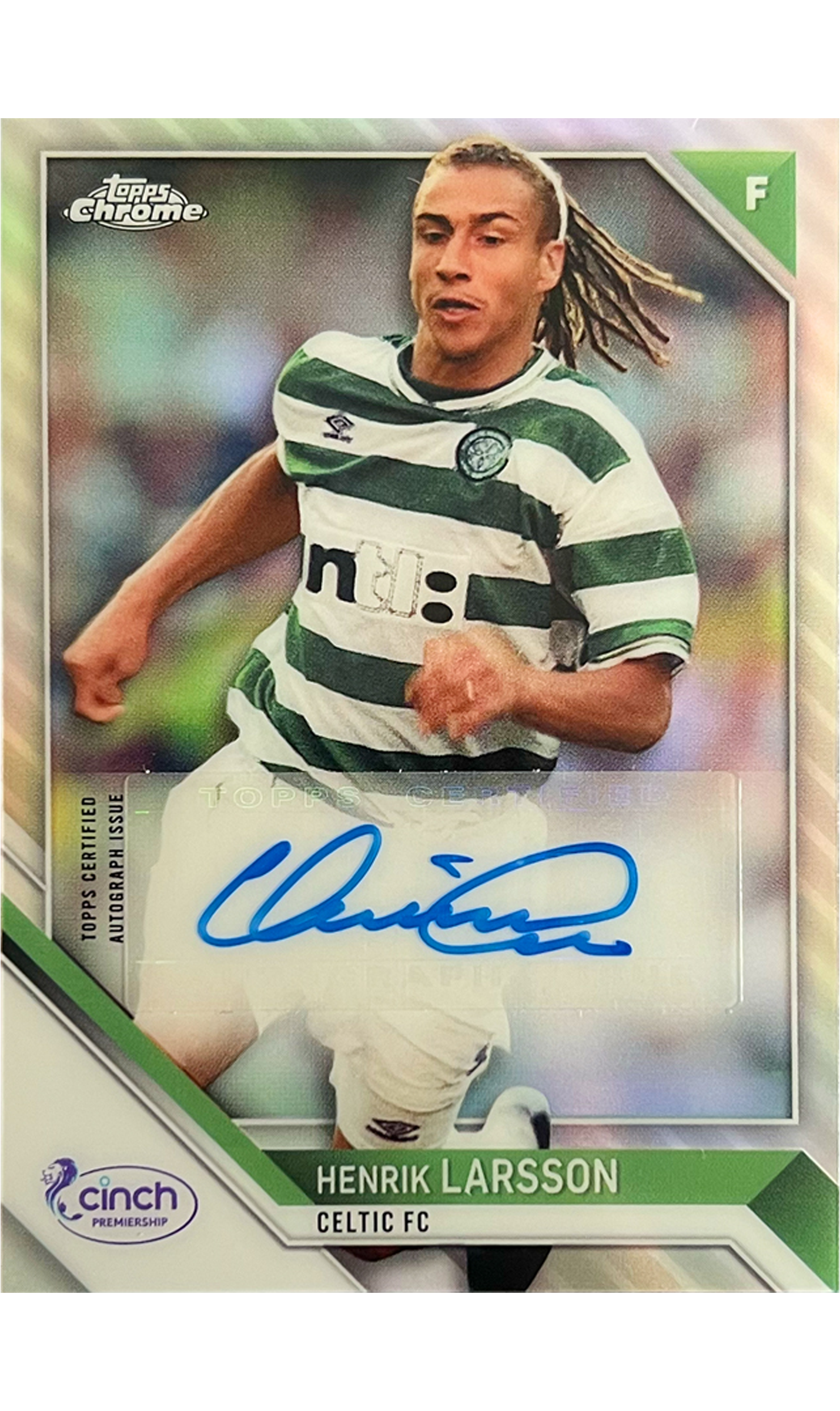 Henrik Larsson 2021 SPFL Chrome Refractor Auto back