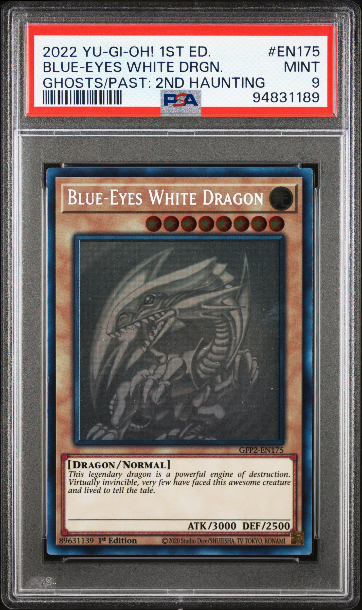 Blue-Eyes White Dragon Ghost Rare