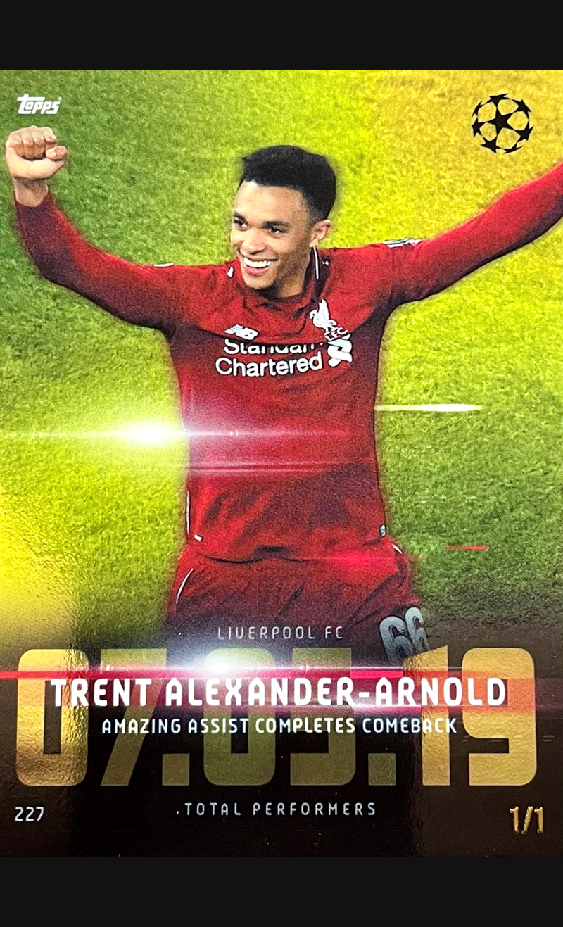 2024 Topps Total Football Alexander-Arnold „Total Performances“ Gold 1/1