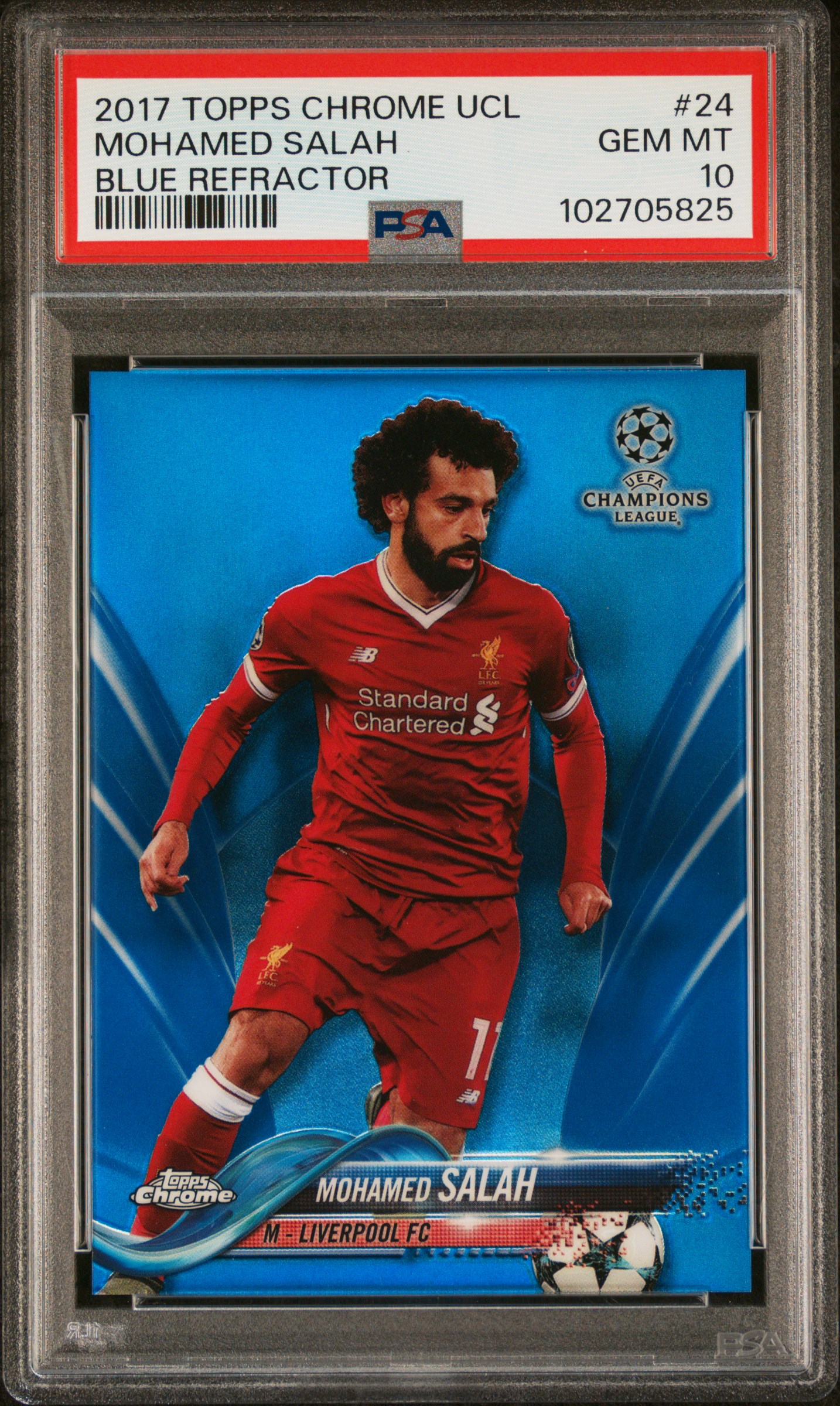 [PSA 10] 2017 Topps Chrome Mohamed Salah Blue /150