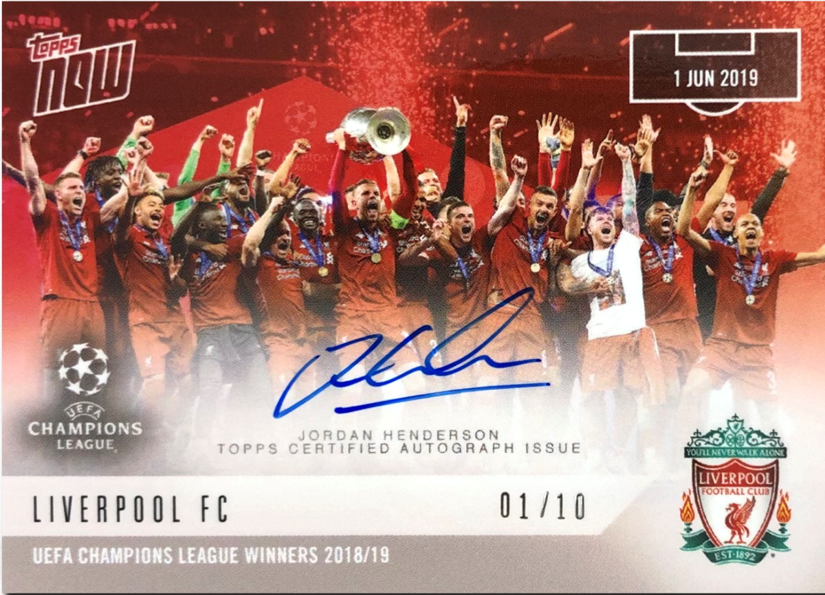 2019 Topps Now Trophy Lift Henderson Red Auto /10
