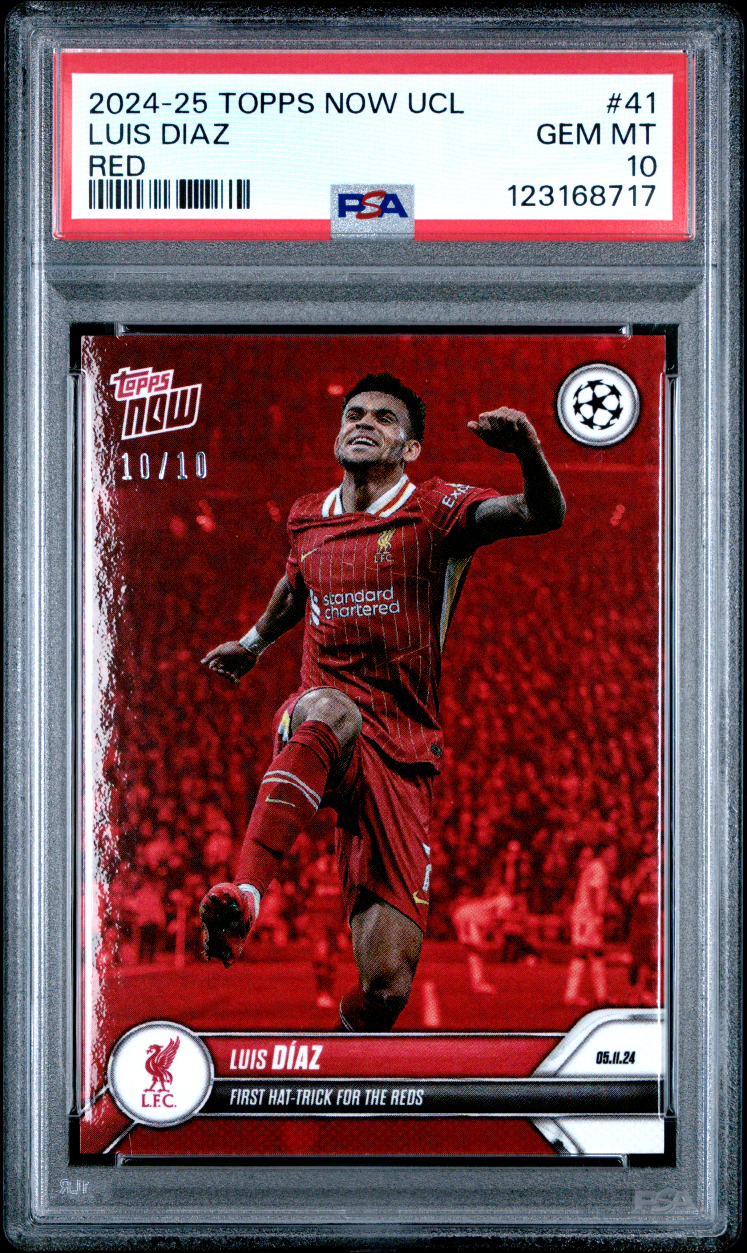 [PSA 10] 2024 Topps Now Luis Díaz Red /10