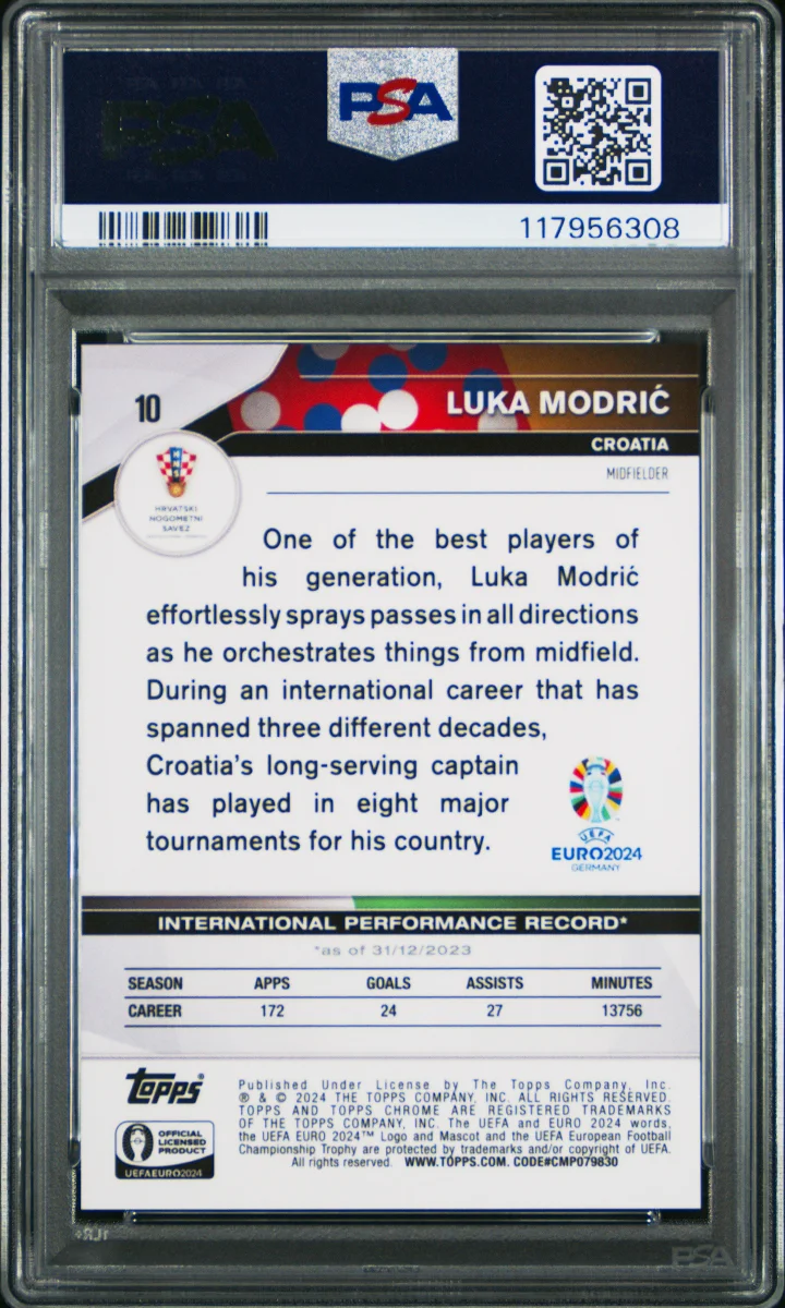 2024 Topps Chrome UEFA EURO Luka Modric Hero Variation — back