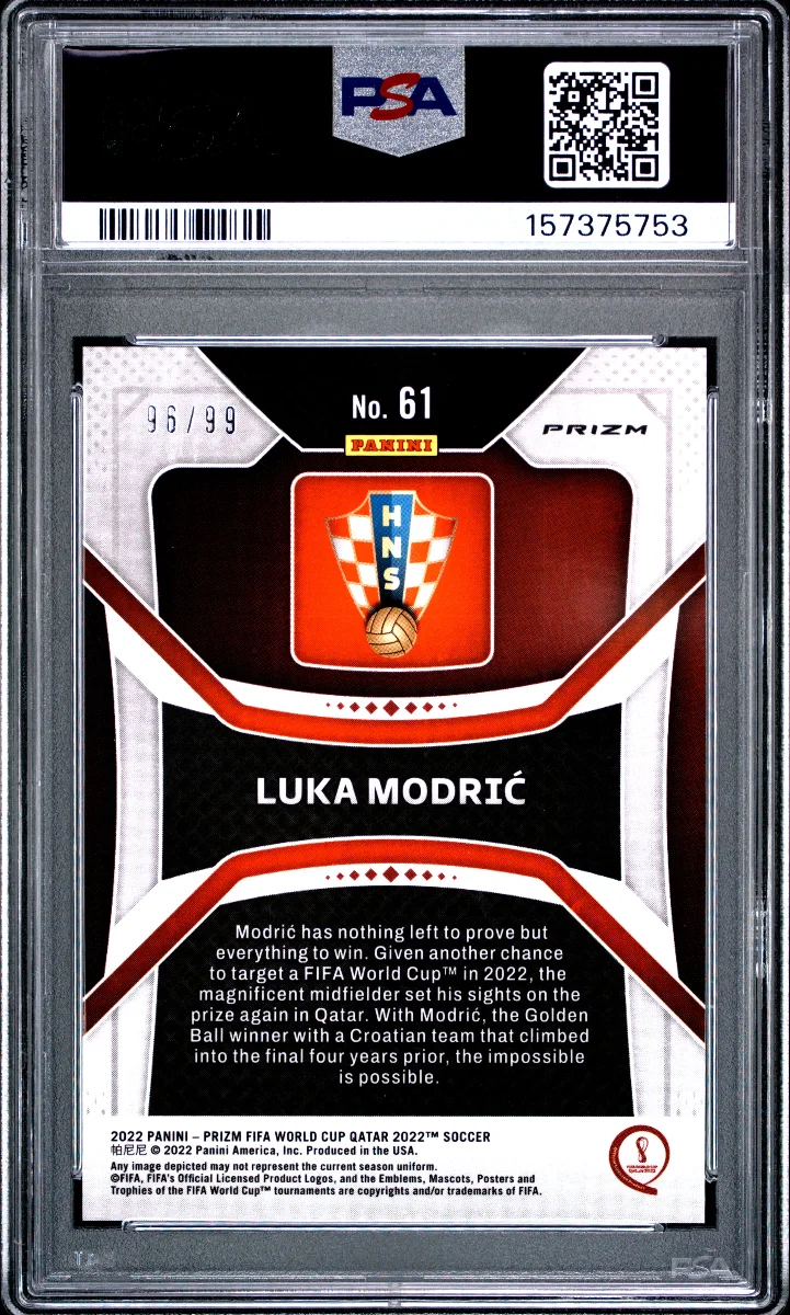 2022 Prizm W/C Qatar Luka Modric Red Mojo — back