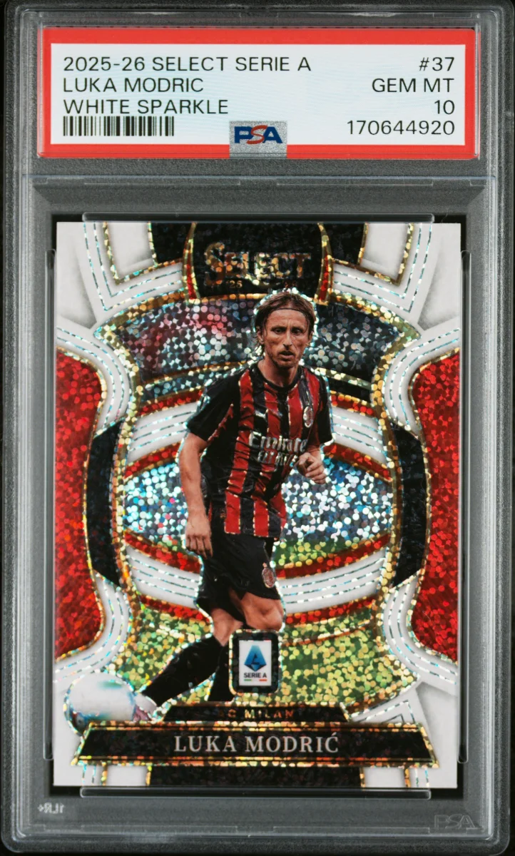 2025-26 Panini Select Serie A 37 Luka Modric White Sparkle