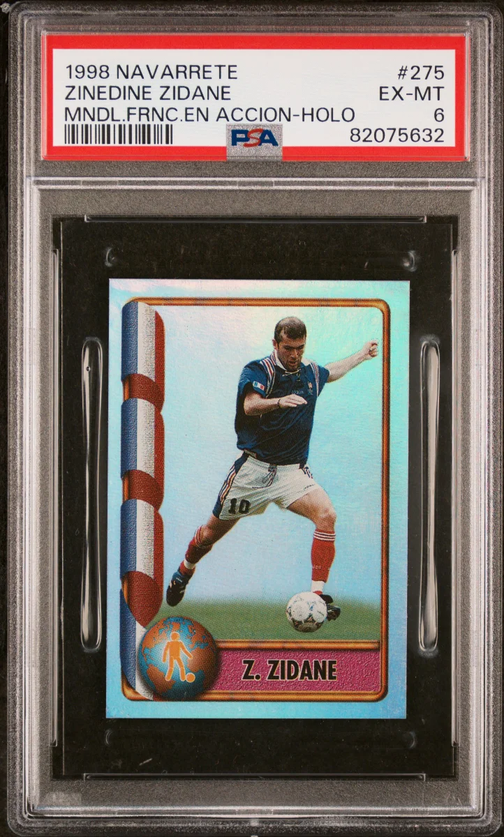 1998 Navarrete Mundial Francia En Action Holo Zinedine Zidane 275