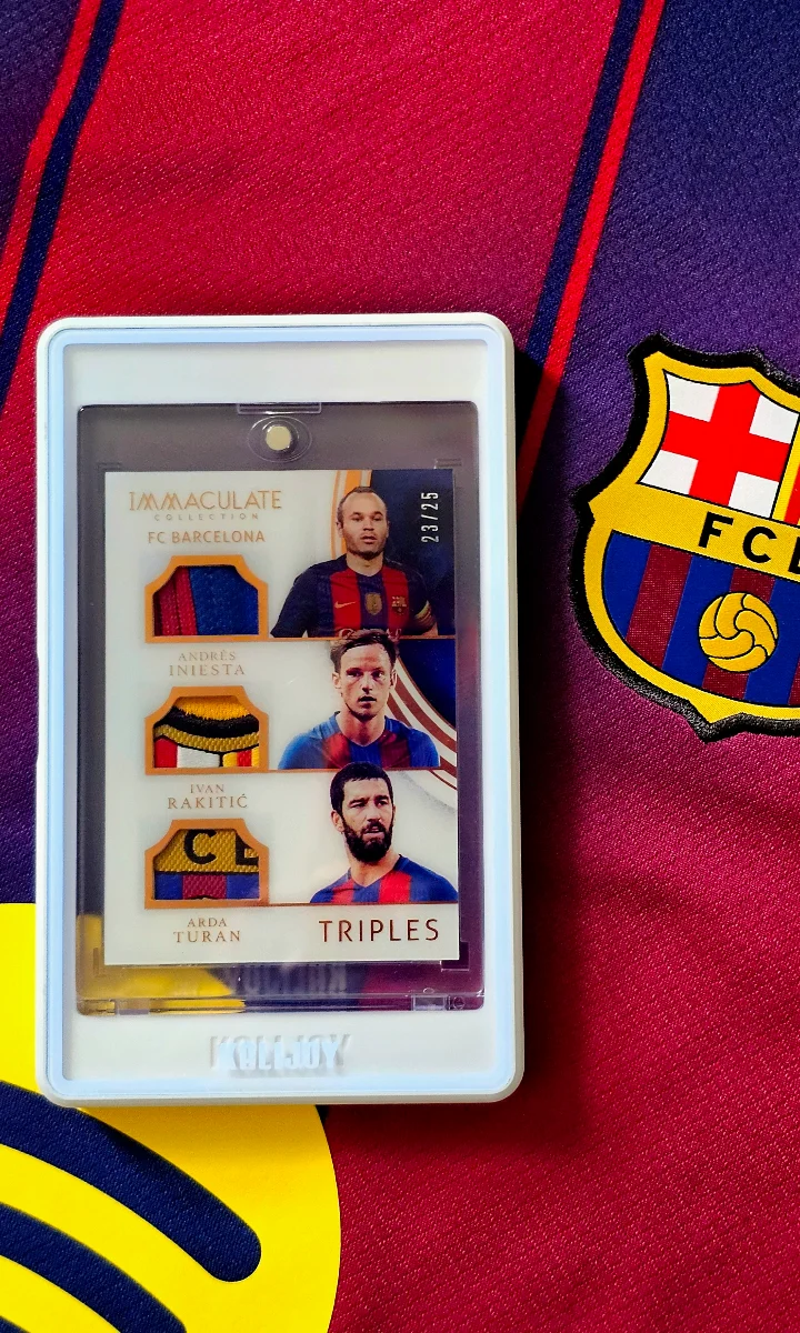 Panini Immaculate Iniesta Rakitic Turan Player Worn Patch /25