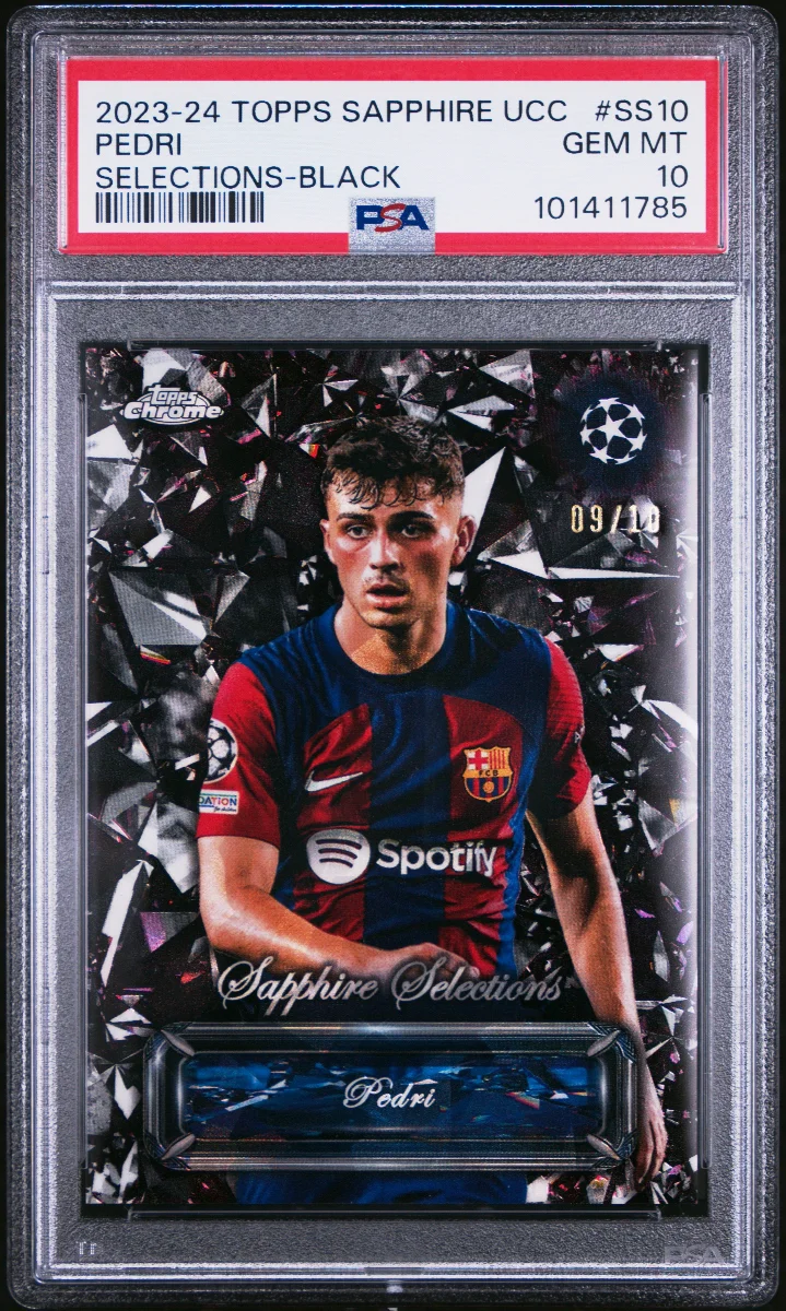 2023-24 Topps Chrome Sapphire Selection Pedri /10 PSA 10