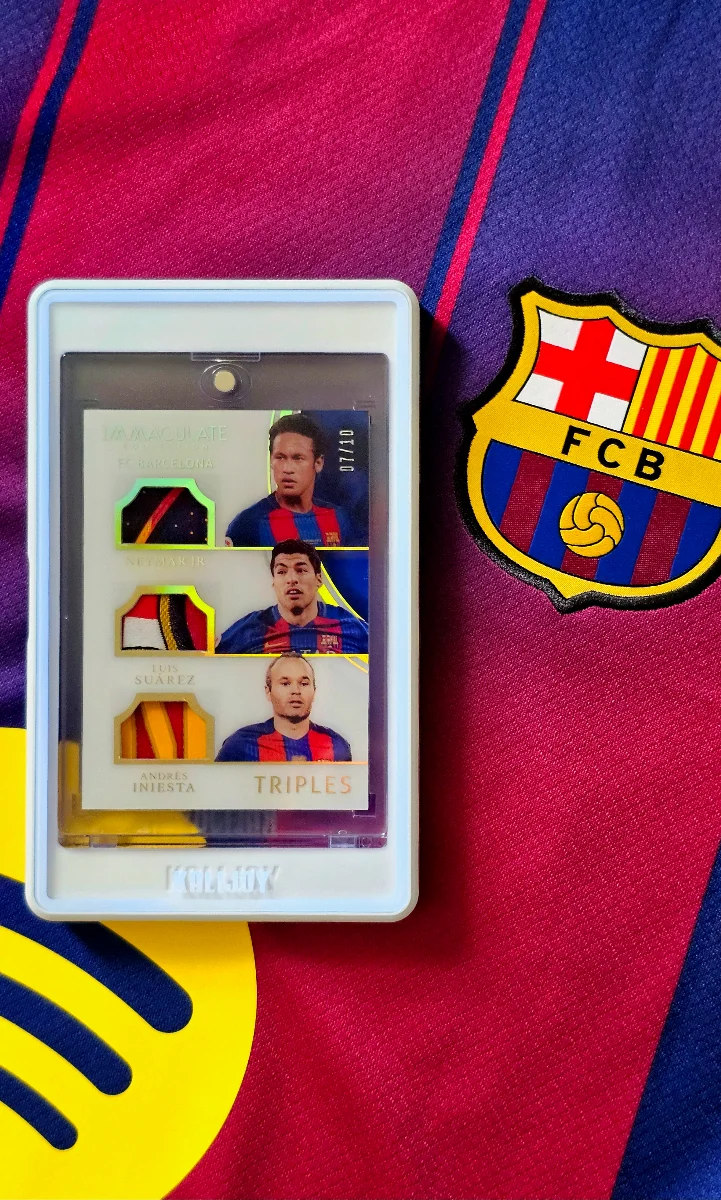 Panini Immaculate Neymar Suarez Iniesta Player Worn Patch /10