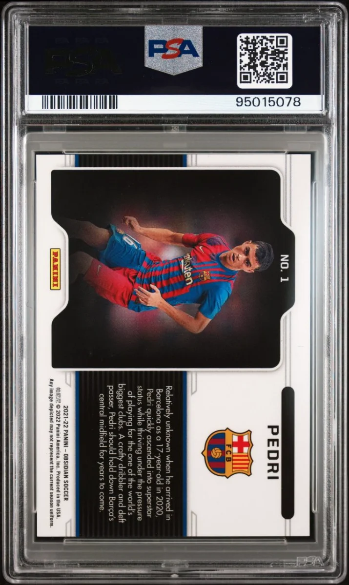 2021-23 Panini Obsidian Black Color Blast Pedri back