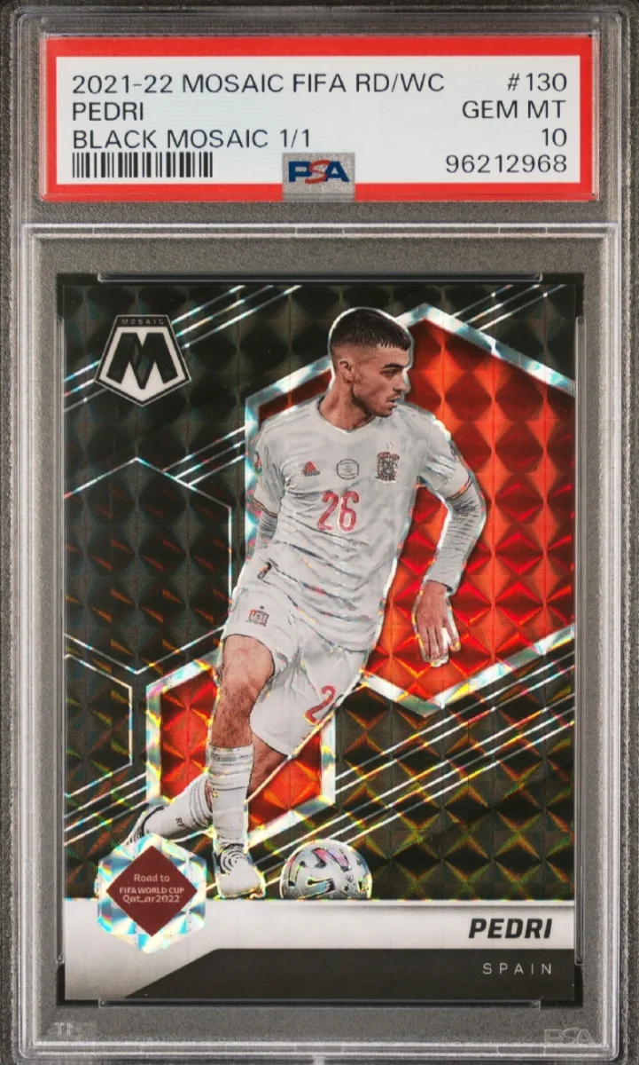 2021-22 Panini Mosaic Road to World Cup Pedri Black 1/1