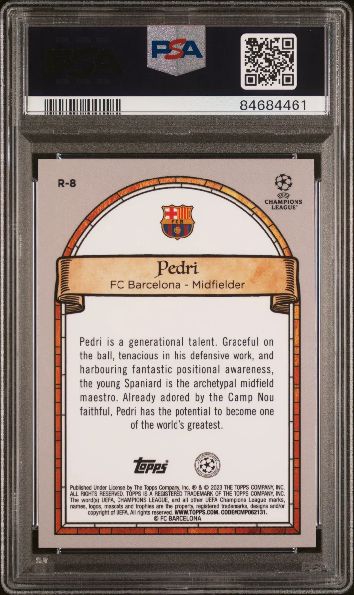 2022-23 Topps Merlin Pedri Renaissance/10 back