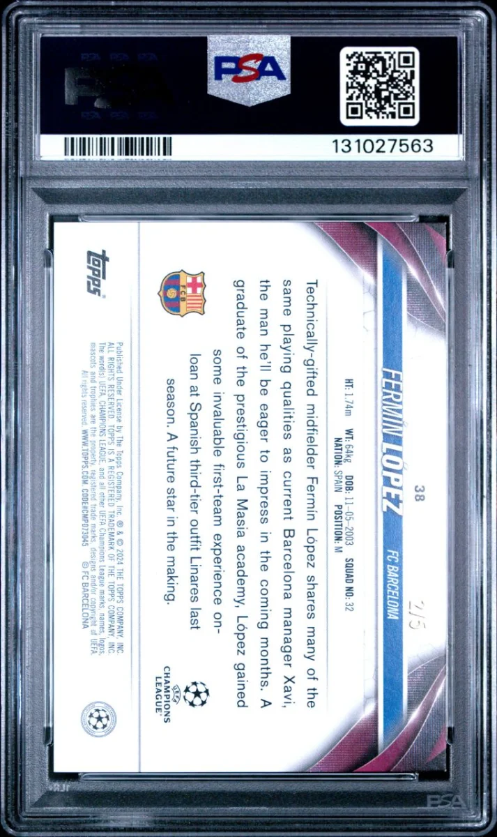 2023-24 Topps Jade Fermin Lopez RC /5 back
