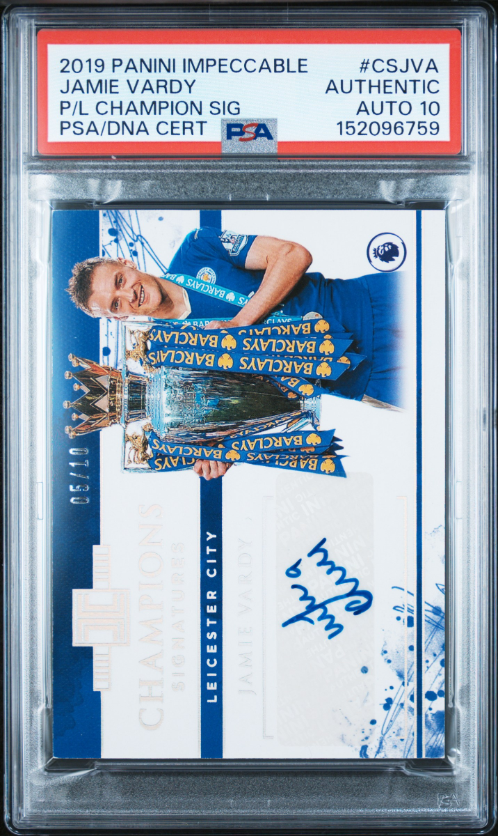 Jamie Vardy 2019 Panini Impeccable Champions Signatures