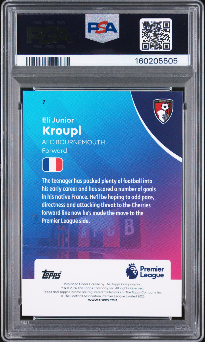2025-26 LOGOFRACTOR P/L ELI JUNIOR KROUPI ROSE GOLD 1/1  — back
