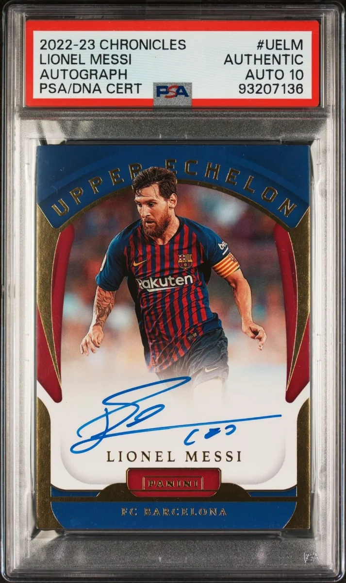 2022 Panini Chronicles Lionel Messi On Card Autograph 