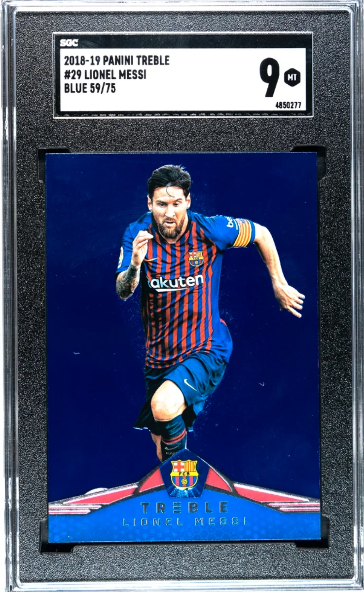 2018 Panini Treble Lionel Messi Blue /75