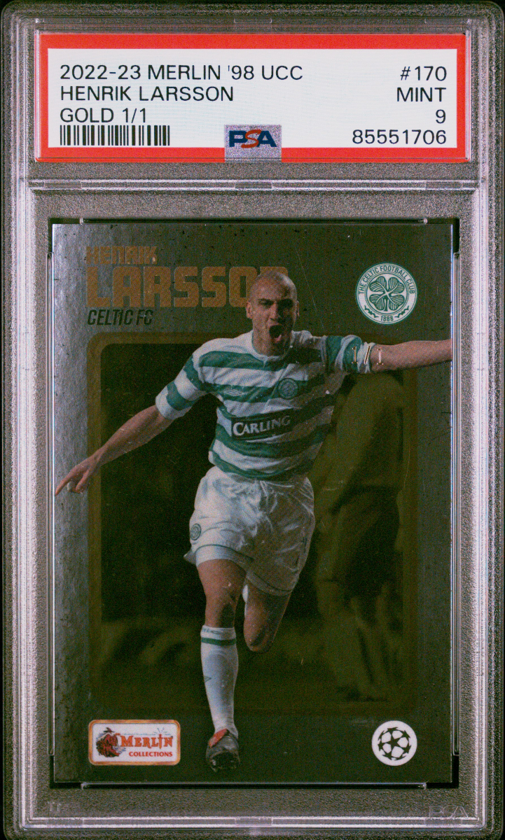 Henrik Larsson Topps Merlin ‘98 2022-23 Gold 1/1