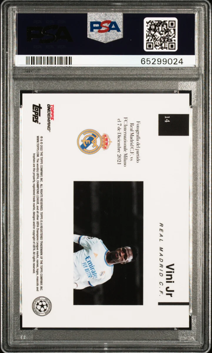 2021-22 Topps Simplicidad Estrellas International Vini Jr. Purple /10 — back