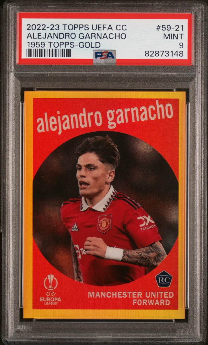 2022-23 topps chrome ucc Alejandro Garnacho Gold 1959