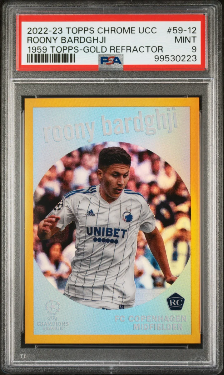 2022-23 topps chrome ucc Roony Bardghji Gold 1959