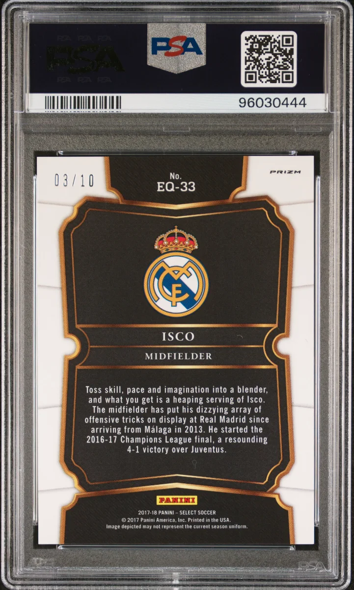 2016-17 Panini Select Equalizers Isco Gold /10 — back