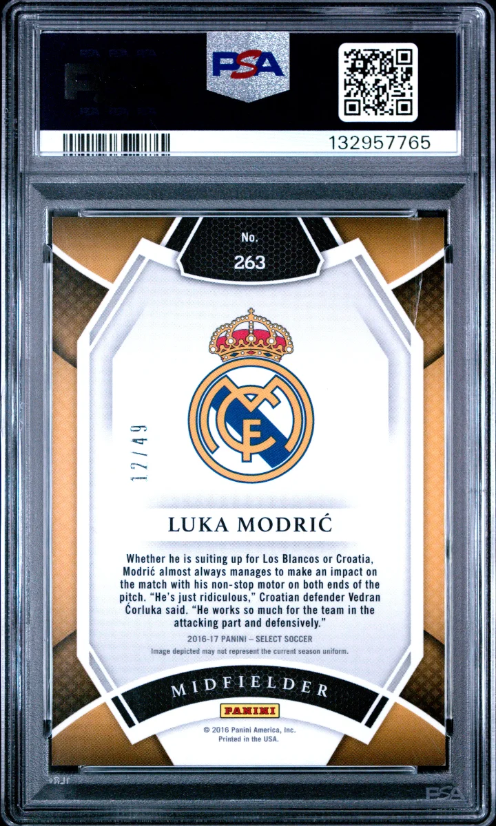 2016-17 Panini Select Luka Modric Copper Field Level /49 — back