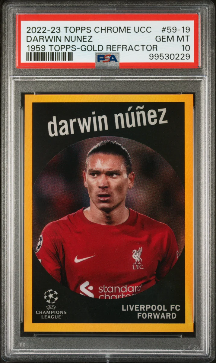 2022-23 topps chrome ucc Darwin Nunez Gold 1959
