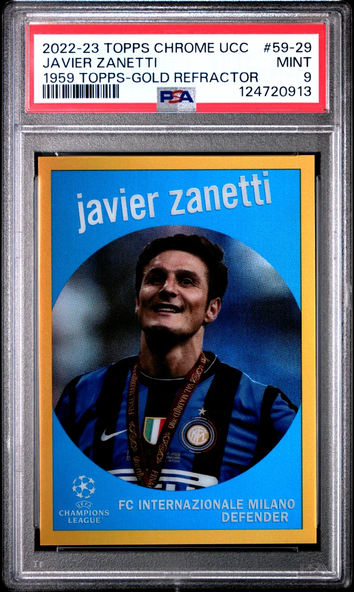 2022-23 topps chrome ucc Javier Zanetti Gold 1959