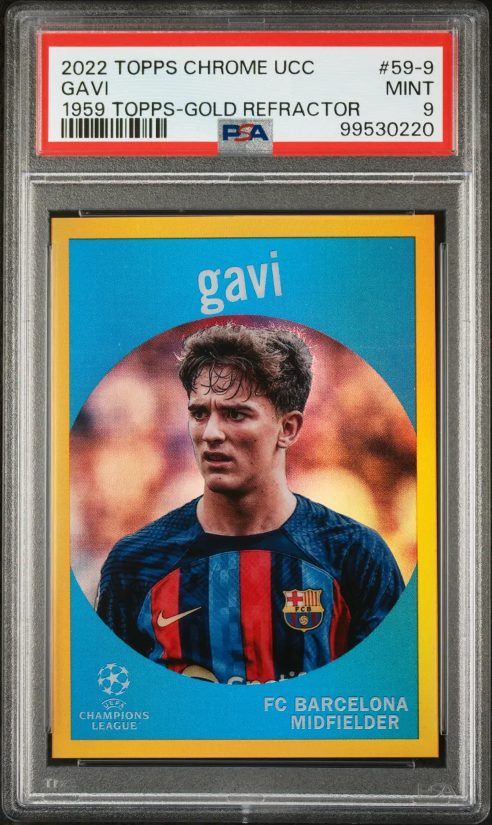 2022-23 topps chrome ucc Gavi Gold 1959